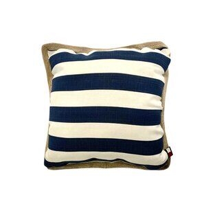 Pillow Tommy Hilfiger Striped with Textured Border Vintage Nautical Decor